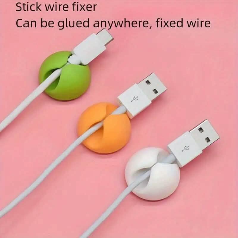 Compact Wire & Cable Holders – Black, 10 Pack