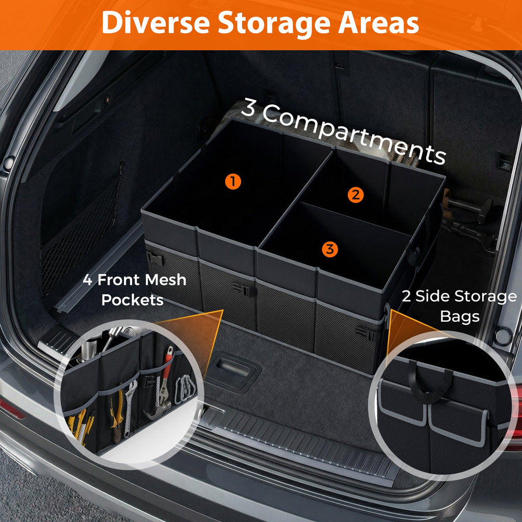 Collapsible Trunk Organizer – 13 Gallon, Black