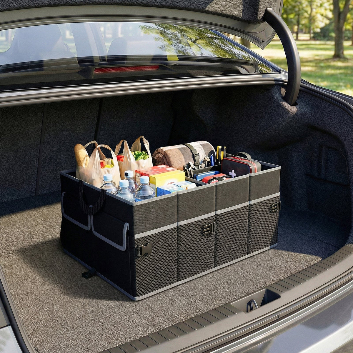 Collapsible Trunk Organizer – 13 Gallon, Black