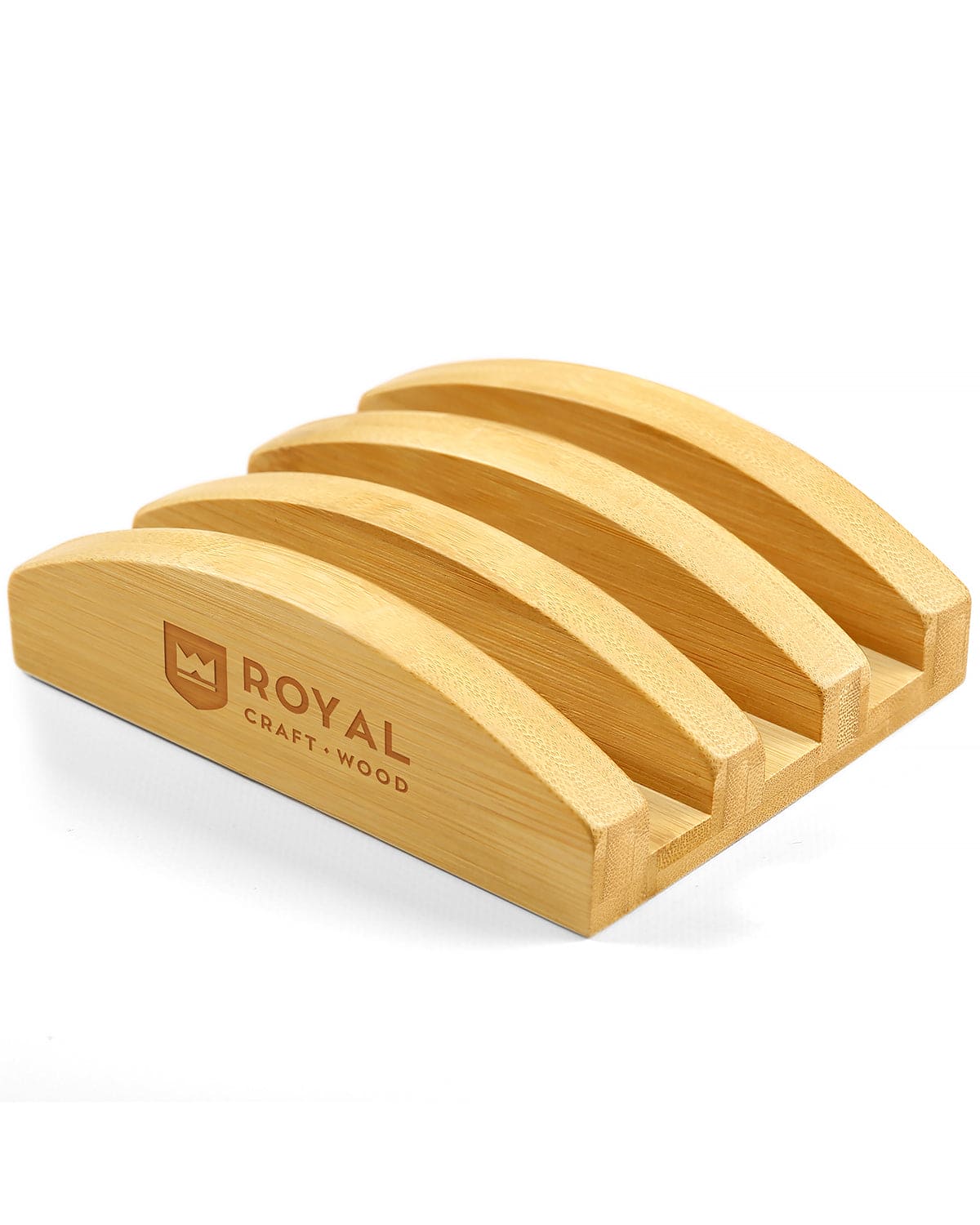 Cutting Board Stand with 3 Slots, Natural