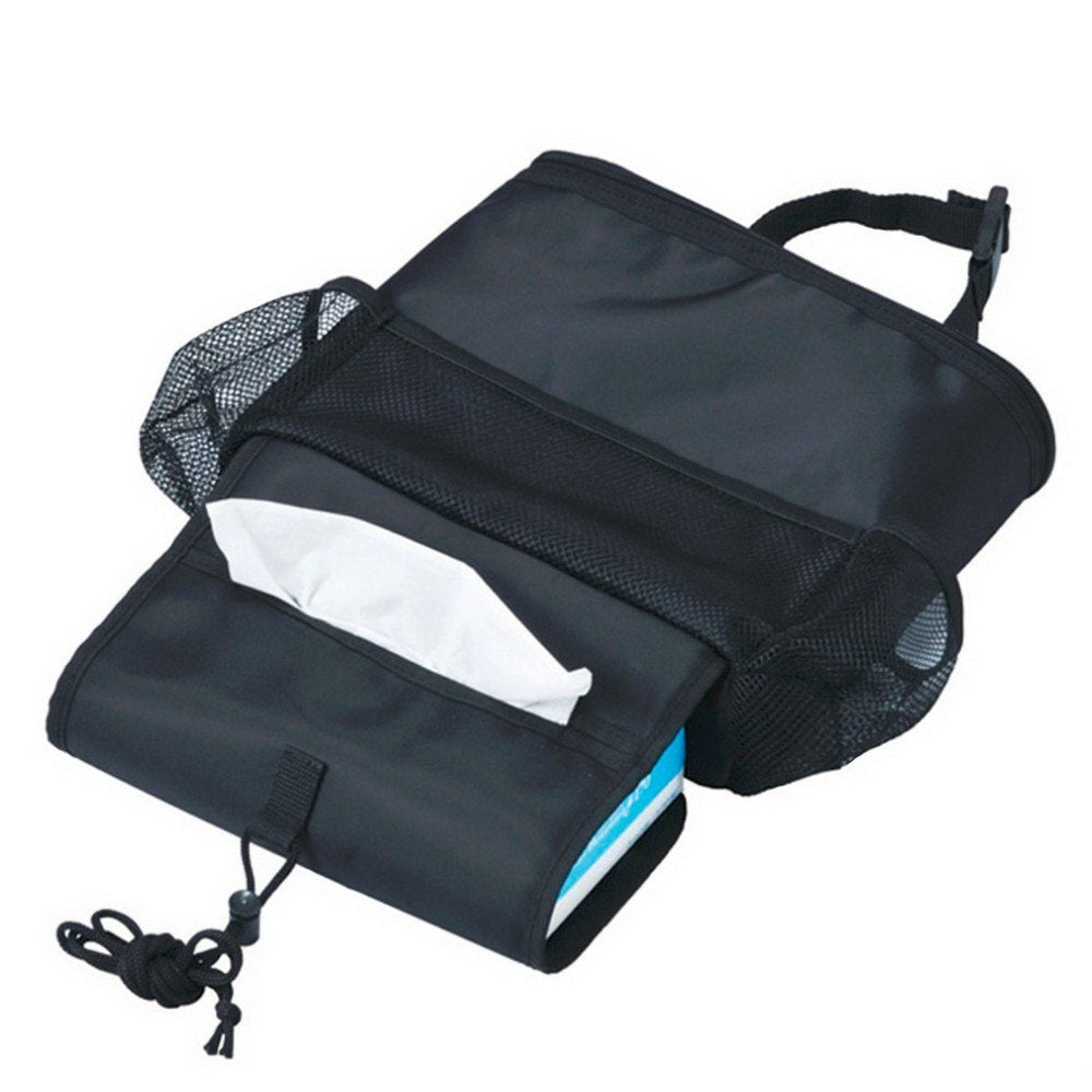 Compact Seatback Organizer with Tissue Holder
