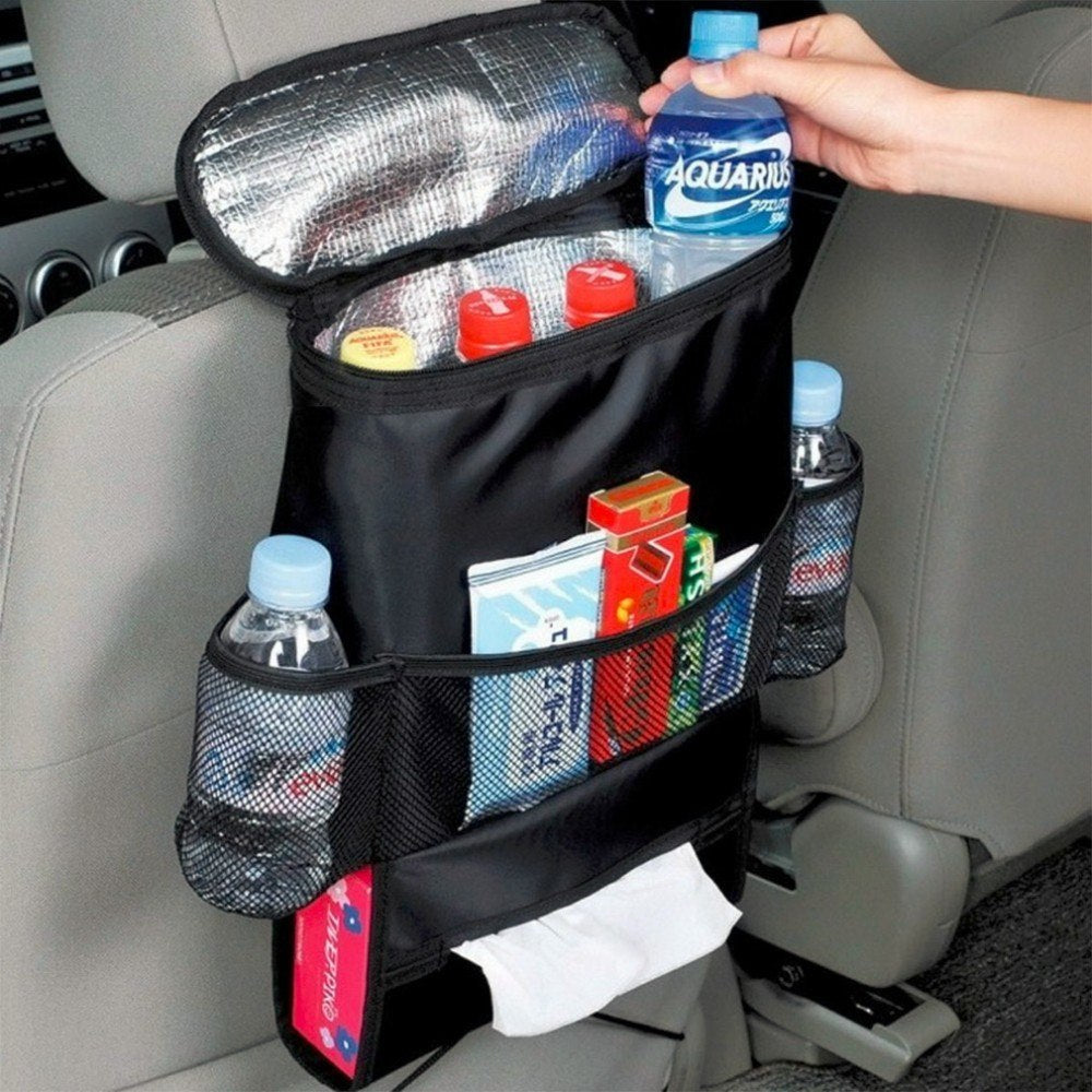 Compact Seatback Organizer with Tissue Holder