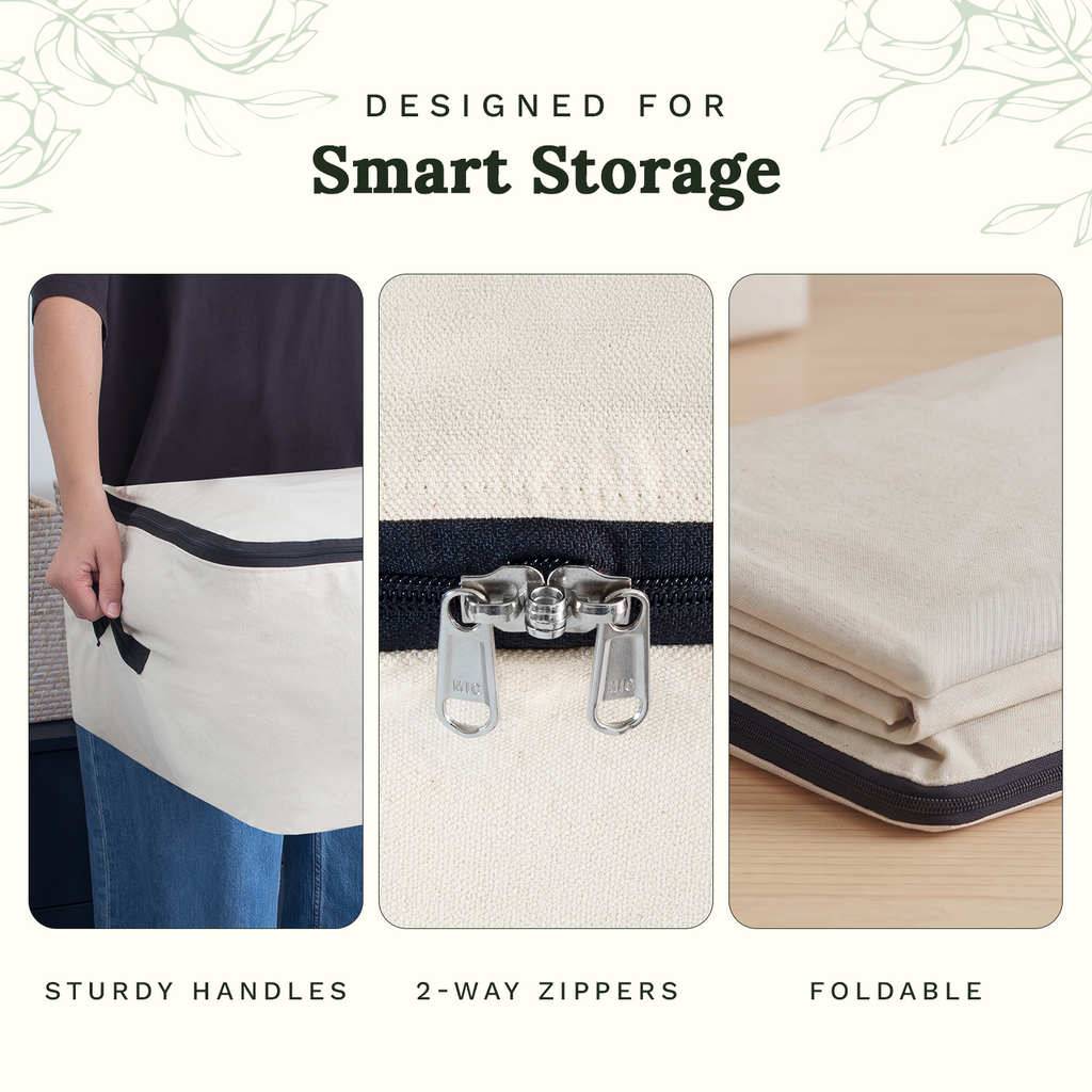 Cotton Canvas Comforter Storage Bags