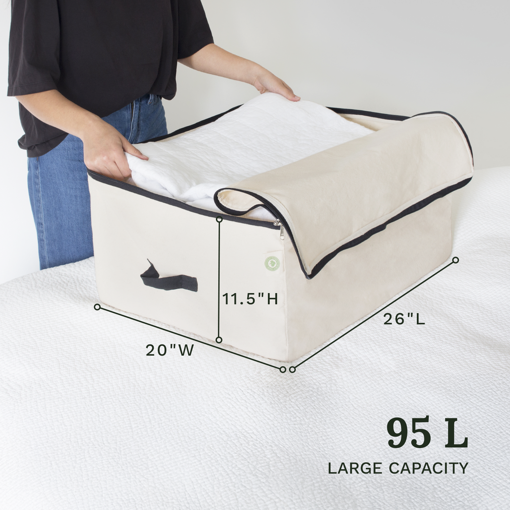 Cotton Canvas Comforter Storage Bags