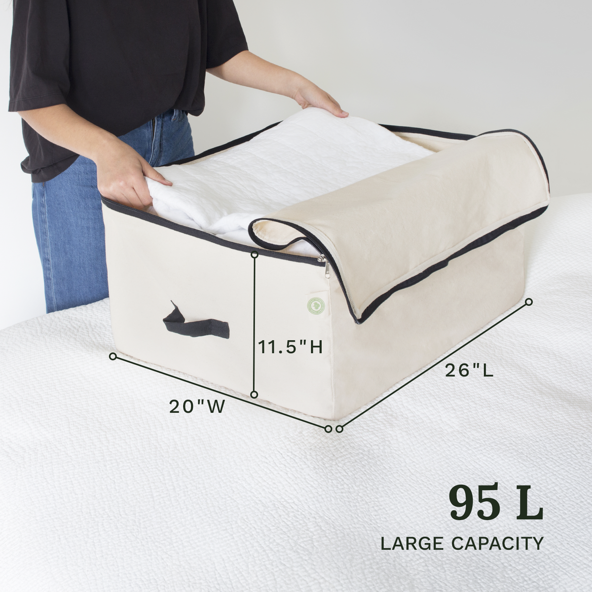 Cotton Canvas Comforter Storage Bags