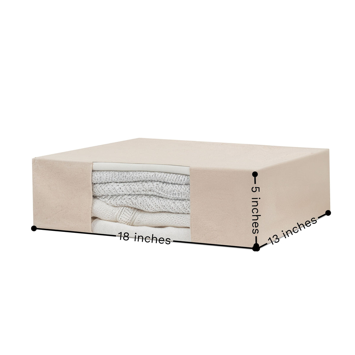 Cotton Canvas Sweater Storage Bags with Viewing Window