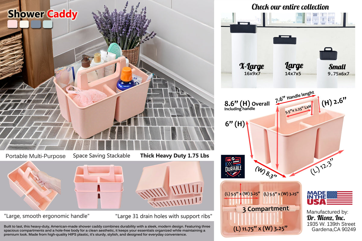 Enjoy Organizer 3-Compartment Shower Caddy