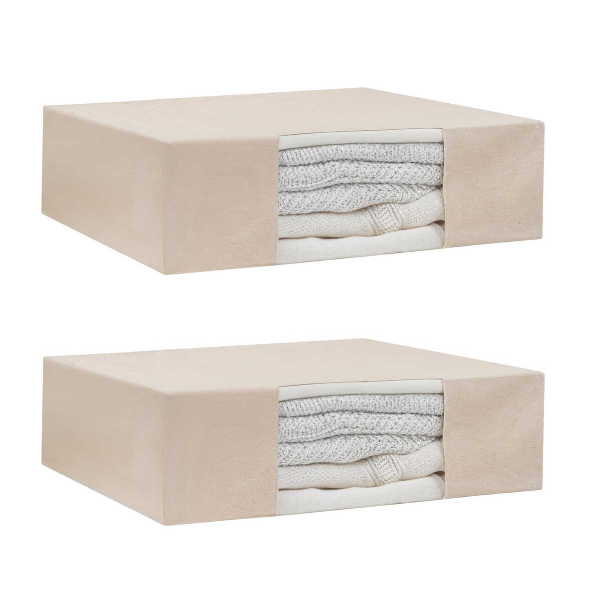 Cotton Canvas Sweater Storage Bags with Viewing Window