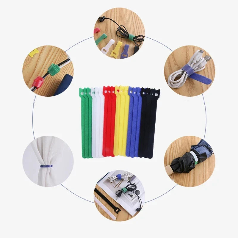 Reusable Hook-and-Loop Cable Straps – Color & Pack Options