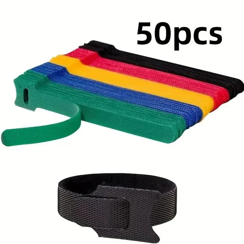 Reusable Hook-and-Loop Cable Straps – Color & Pack Options
