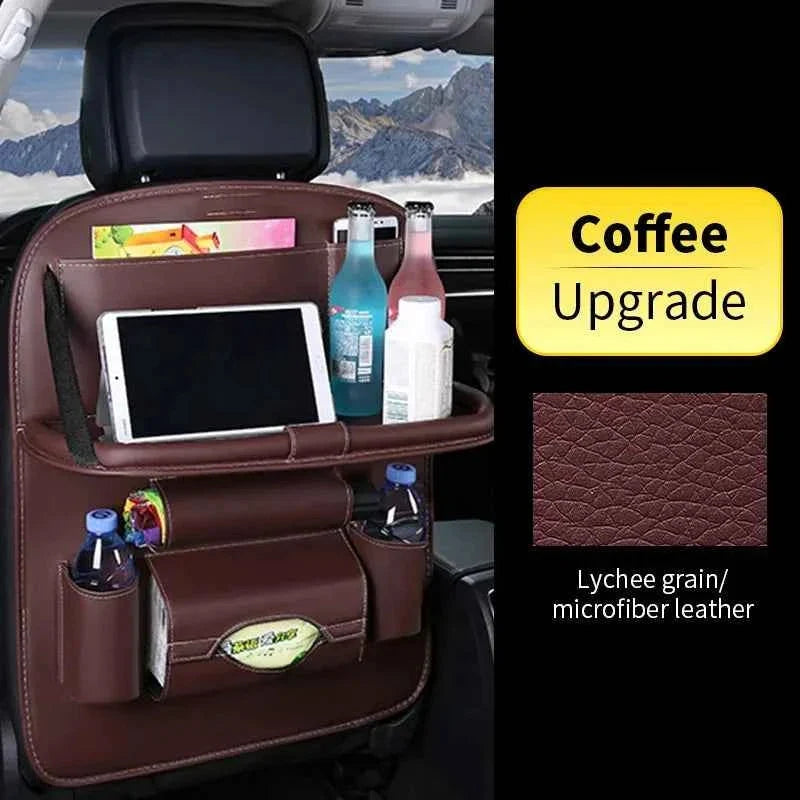 Seatback Organizer with Fold-Out Tray & Tablet Pocket