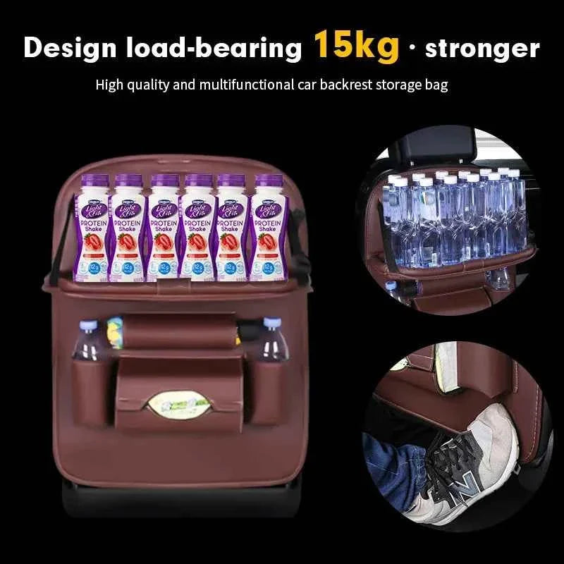 Seatback Organizer with Fold-Out Tray & Tablet Pocket
