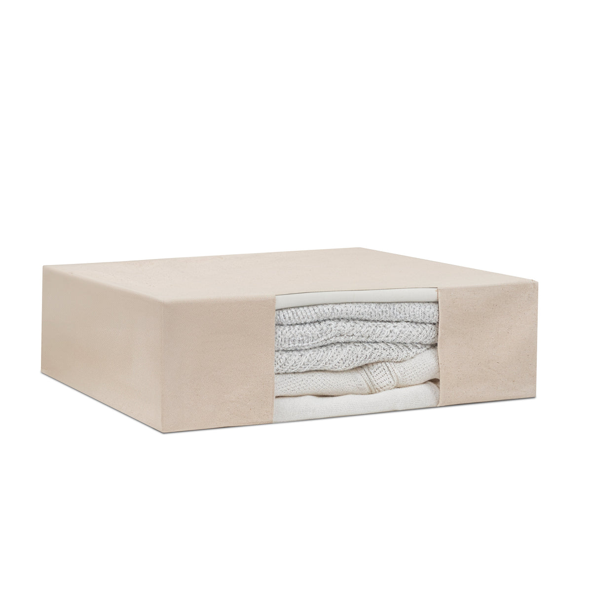Cotton Canvas Sweater Storage Bags with Viewing Window