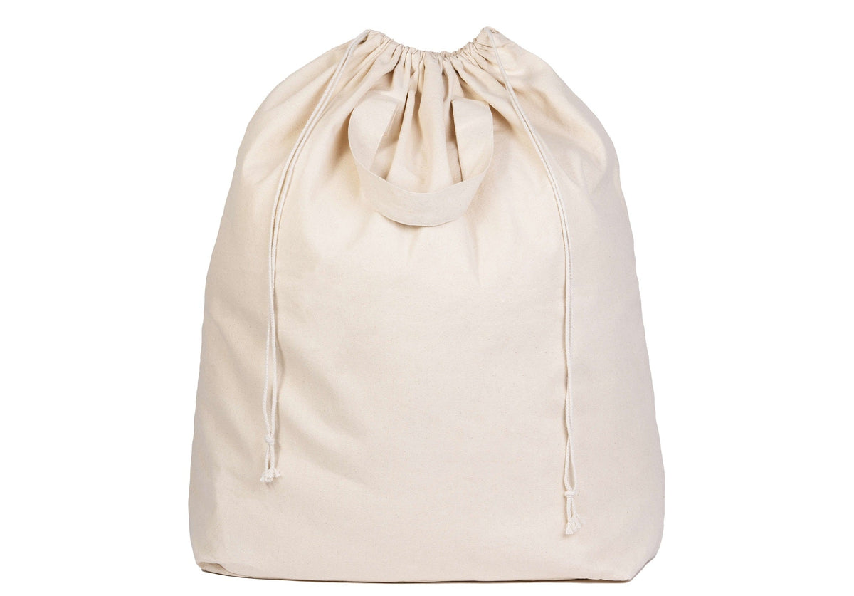 Cotton Canvas Laundry Bag with Handles