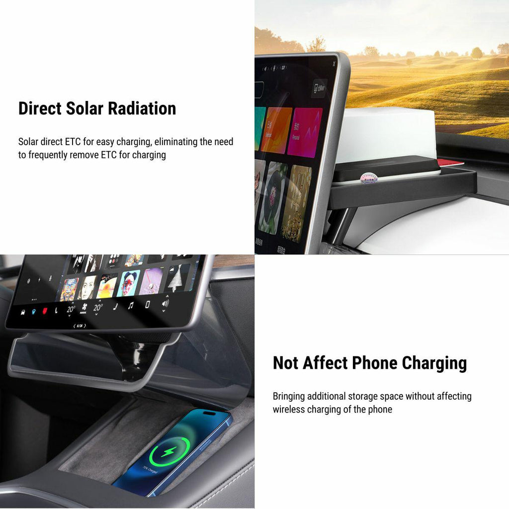 TESERY Under-Screen Organizer – Model 3 (2021–Oct 2023) / Model Y (2021–2024)