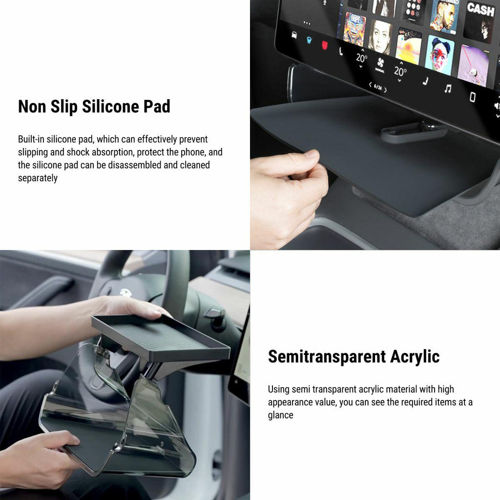 TESERY Under-Screen Organizer – Model 3 (2021–Oct 2023) / Model Y (2021–2024)
