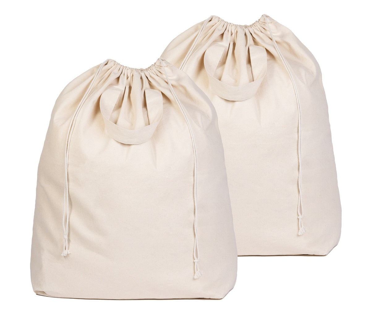 Cotton Canvas Laundry Bag with Handles