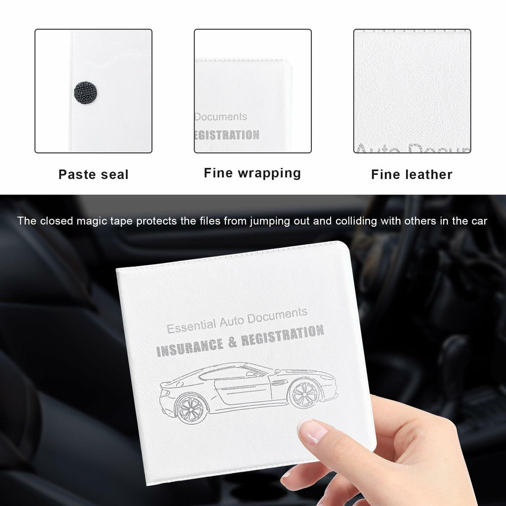Yourkar Vehicle Document Holders – White, 4 Pack