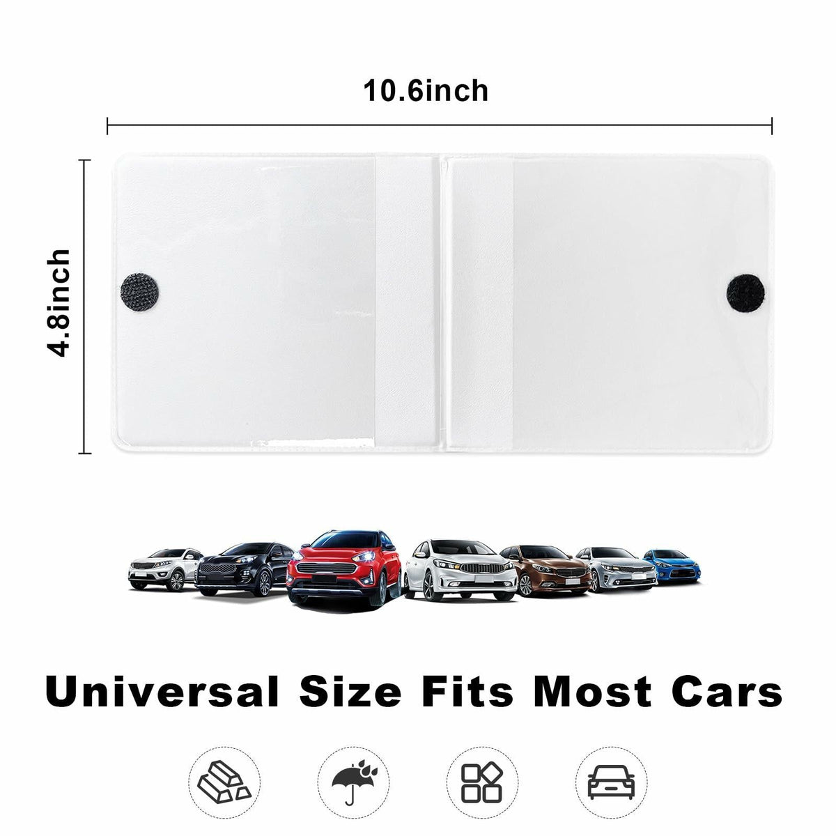 Yourkar Vehicle Document Holders – White, 4 Pack