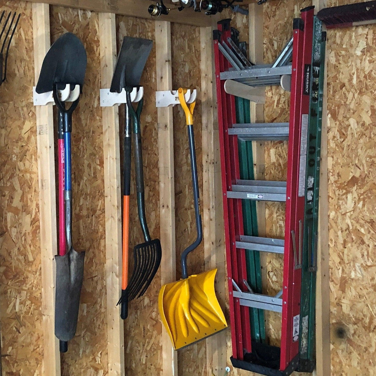 Step Ladder Storage Rack – Stud Mounted
