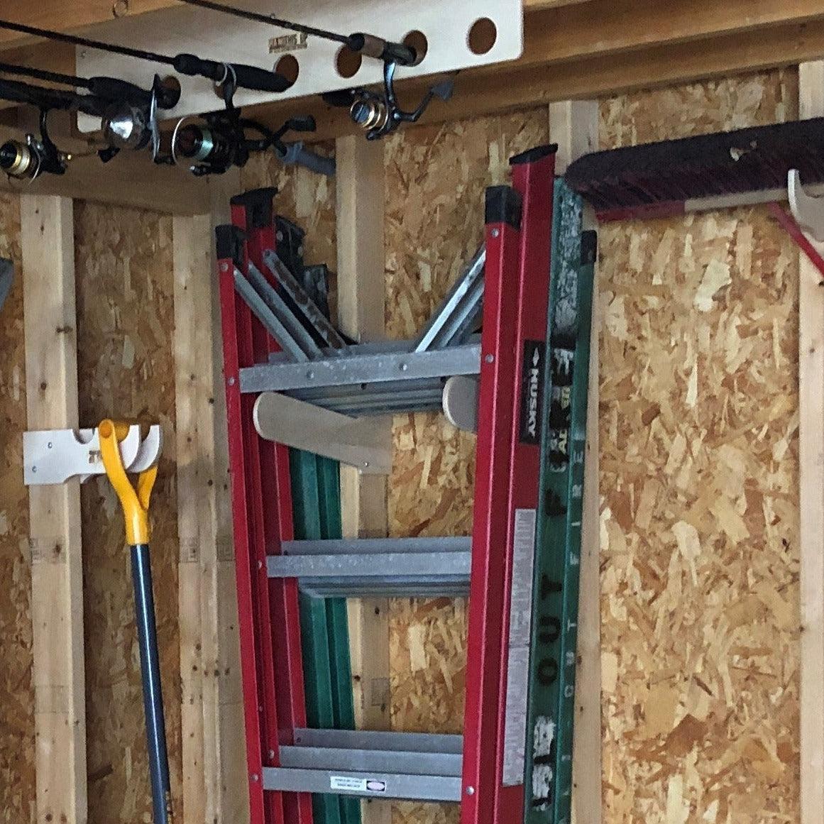 Step Ladder Storage Rack – Stud Mounted